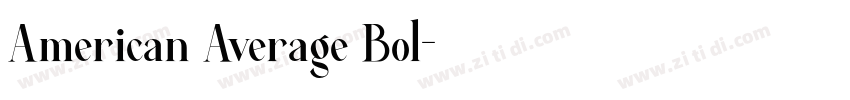 American Average Bol字体转换